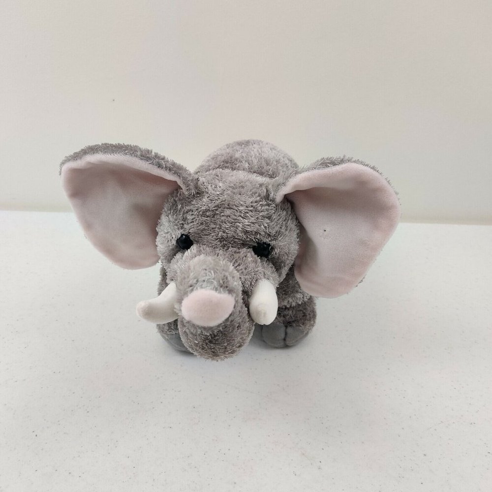 Aurora  Elephant Plush Stuffed Animal Toy Gray & Pink